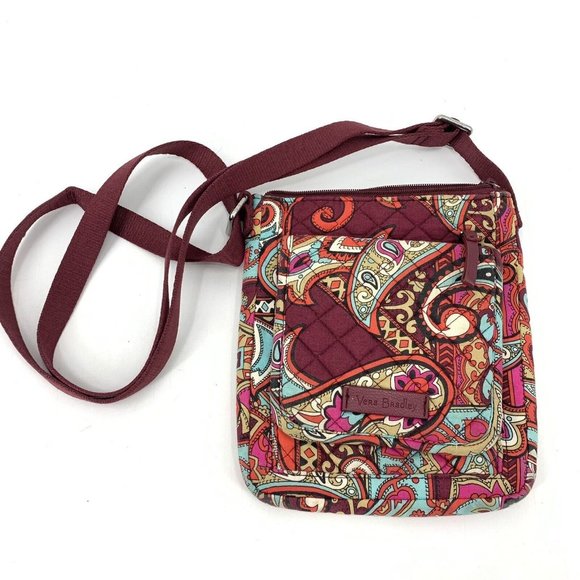 Vera Bradley Handbags - Vera Bradley Iconic Hipster Crossbody Bag Purse in Regal Paisley 8" x 7" x 1"